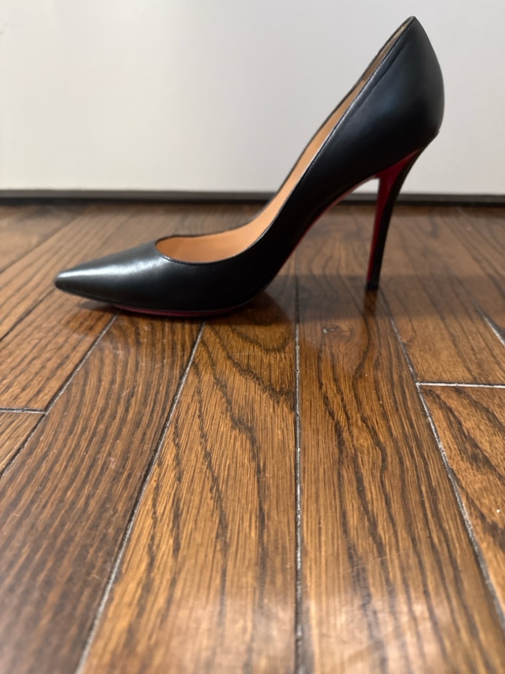 Authentic Christian Louboutin Black Leather Pumps – Size 38 (US 8)